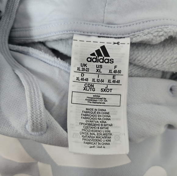 Adidas Pullover Women's halo/blue Hoodie size XL - Picture 5 of 5